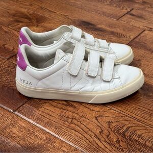 Veja White and Purple Women's Sneakers